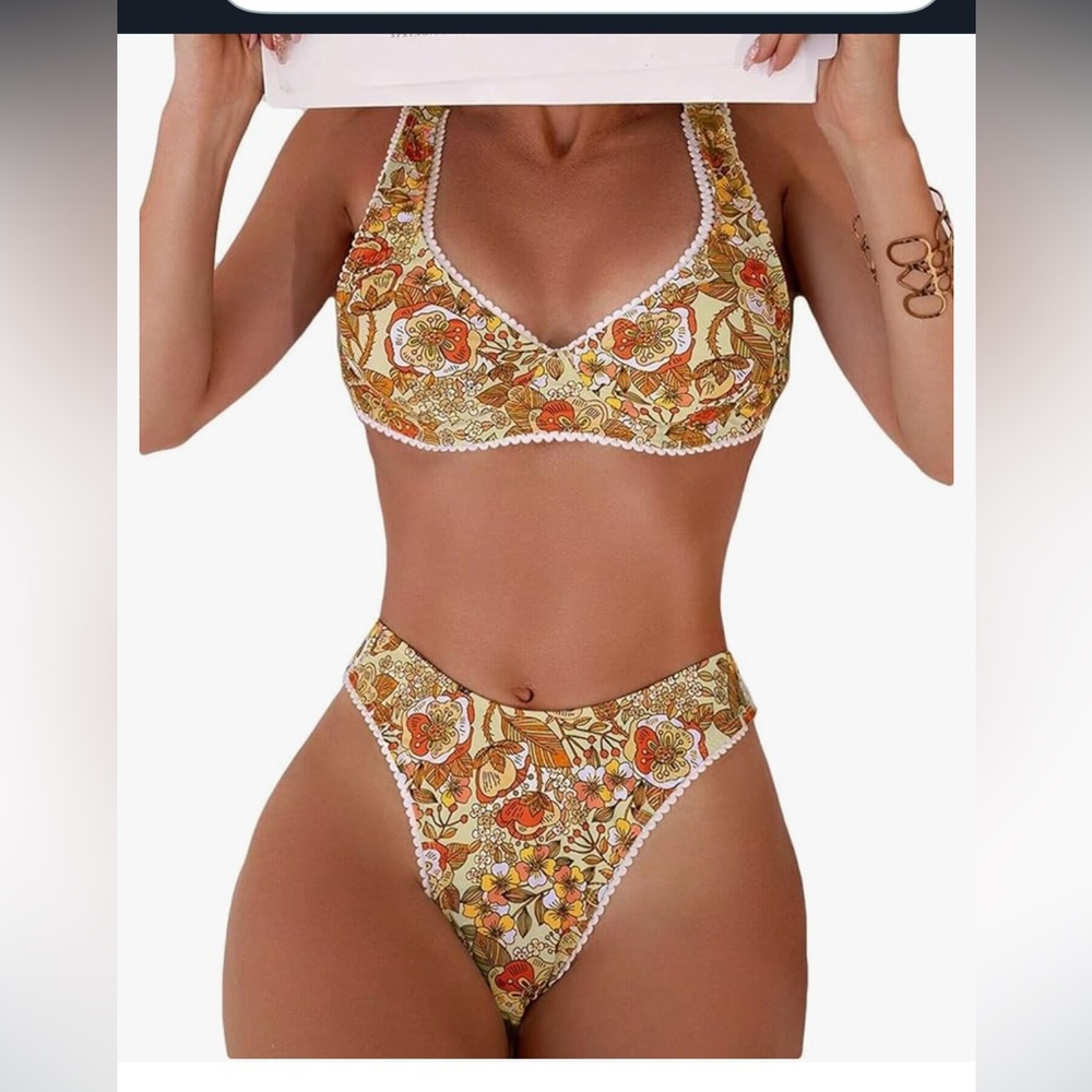 Floral Bikini Set NWOT - Picture 3 of 15